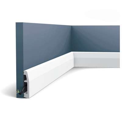 White Waterproof Decorative Polystyrene Wall Skirting Board